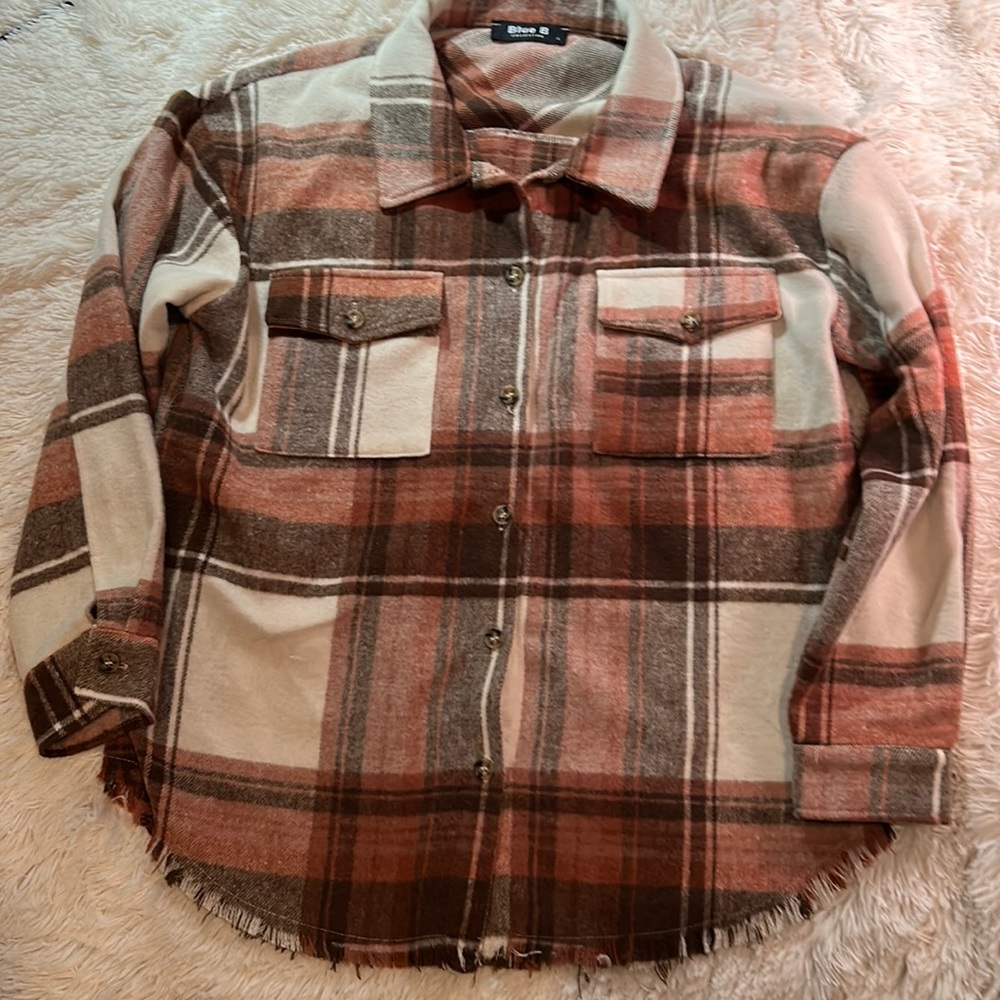 Flannel shacket Blue B size L